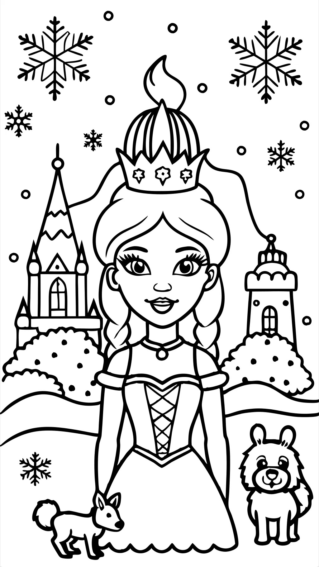 coloriages congelés princesse